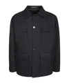 Tagliatore Milton Black Cashmere Overshirt In Black