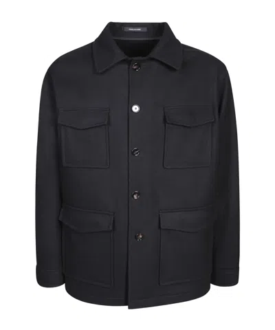 TAGLIATORE TAGLIATORE SPREAD-COLLARED BUTTONED SHIRT JACKET