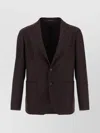 Tagliatore Square Pattern Blazer With Lapel And Pockets In Brown