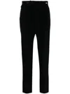 Tagliatore Corduroy Straight-leg Cotton Trousers In Black