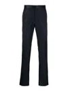 Tagliatore Blue Bruce Straight-leg Trousers In Blue