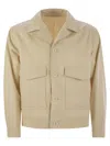 Tagliatore Men's Stretch Cotton Blend Jacket In Cream