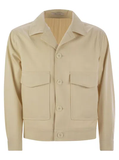 TAGLIATORE STRETCH COTTON BLEND JACKET