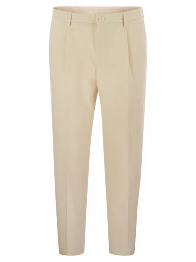 TAGLIATORE STRETCH COTTON-BLEND TROUSERS