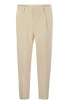 Shop Tagliatore Stretch Cotton-blend Trousers