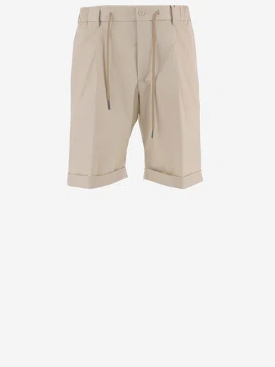 Tagliatore Stretch Cotton Shorts In Neutral