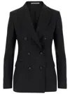 Tagliatore Parigi Wool Silk Black Jacket In Black