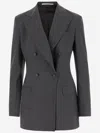 Tagliatore Stretch Wool Double-breasted Jacket In Grey