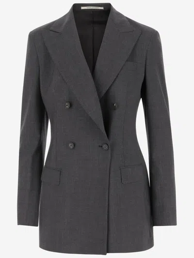 TAGLIATORE TAGLIATORE STRETCH WOOL DOUBLE BREASTED JACKET
