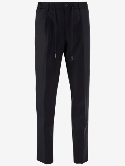 Tagliatore Drawstring-waist Trousers In Black