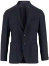 Tagliatore Notched-lapels Single-breasted Blazer In Blue