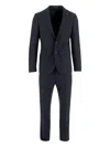 Tagliatore Stretch Wool Suit In Blue