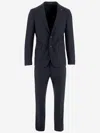 Tagliatore Stretch Wool Suit In Bruce Navy
