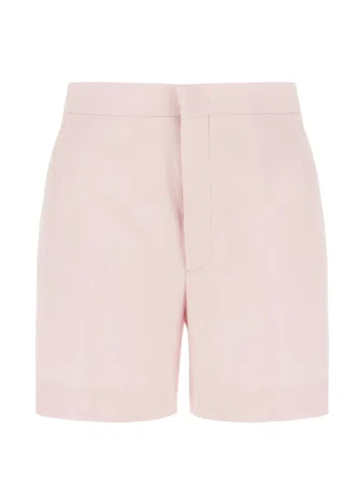Tagliatore Stretch-wool Shorts In Pink