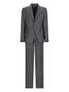 Tagliatore Stripe-pattern Suit In Gray