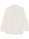 Tagliatore Striped Blazer In Neutrals
