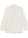 Tagliatore Striped Blazer In Neutrals