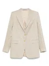 Tagliatore Light Beige Single-breasted Blazer In Neutrals