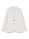 Tagliatore Striped Blazer In Neutrals