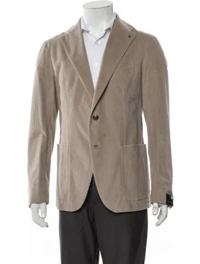 Pre-owned Tagliatore Striped Blazer W/ Tags In Neutral
