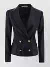 Tagliatore Striped Blazer With Notched Lapel And Front Pockets