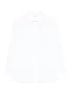 Tagliatore Striped Cotton Shirt In White