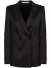 Tagliatore Double-breasted Wool Blazer In Black