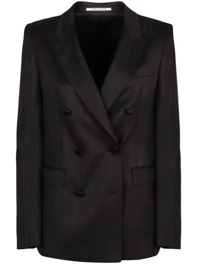 TAGLIATORE STRIPED DOUBLE BREASTED BLAZER