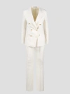 Tagliatore Striped Double-breasted Suit In White