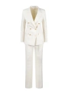 Tagliatore Striped Double-breasted Suit In White