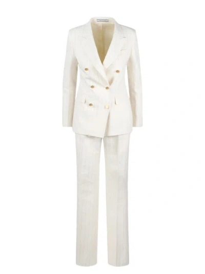 TAGLIATORE STRIPED DOUBLE-BREASTED SUIT