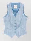 Tagliatore Striped Linen Cotton Blend Vest