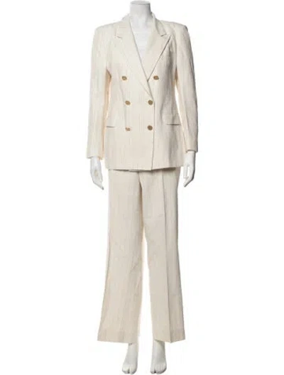 Pre-owned Tagliatore Striped Pantsuit In Neutrals