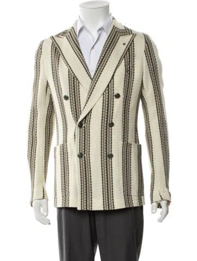Pre-owned Tagliatore Striped Sport Coat In Neutral