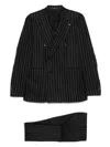 Tagliatore Double-breasted Suit In Black