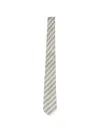 Tagliatore Cravatta Lino Rigata In Gray