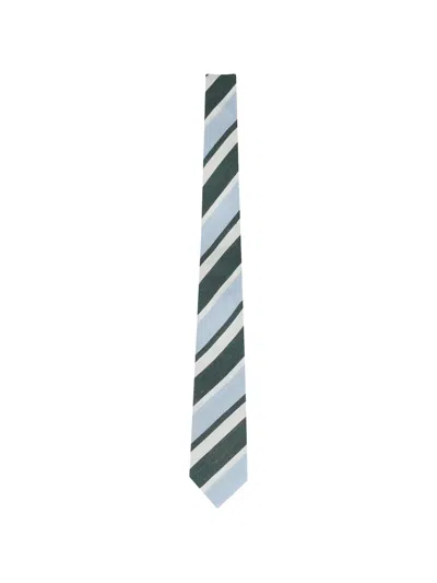 Tagliatore Striped Tie In Green