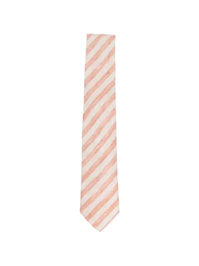 Tagliatore Striped Tie In Pink