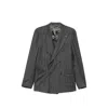Tagliatore Stripe-pattern Double-breasted Suit In Gray