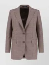 Tagliatore Structured Blazer With Notch Lapel And Back Vent In Neutral