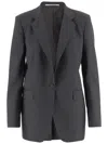 Tagliatore Structured Stretch Wool Jacket In Black