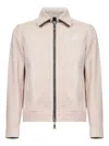 Tagliatore Suede Jacket In Neutral