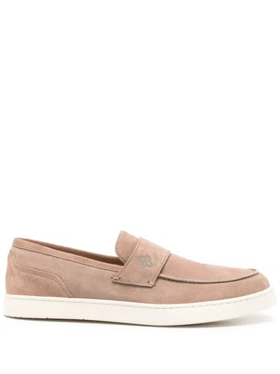 Tagliatore Suede Loafers In Neutrals