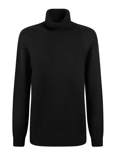 TAGLIATORE SUÉTER CON ESCOTE BARCO - NEGRO