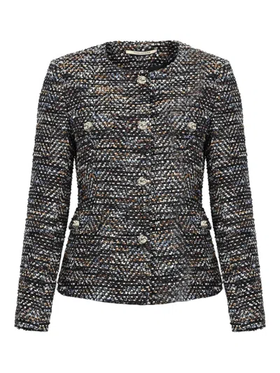Tagliatore Jodie Tweed Jacket In Blue