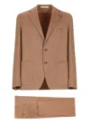 Tagliatore Herringbone Patch-pockets Suit In Brown