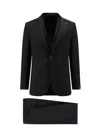 Tagliatore Wool Single-breasted Tuxedo Suit In Black