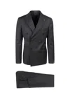 Tagliatore Virgin Wool Tuxedo With Removable Brooch In Black