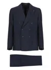 Tagliatore Men's Wool And Cotton Suit In Blue
