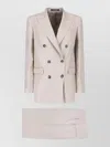 Tagliatore Suit Double Breasted Button Detail Tailoring In Neutral